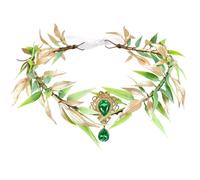 Tuxuseo Green Flower for Women | Fairy , Leaves Headpiece, Wreath for Renaissance, Halloween, Cosplay