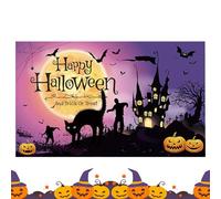 Tuxuseo Halloween Backgrounds for the Wall - Backdrop with Motif, Photo Background Studio Prop for Family Photos Adults Children Party Decoration Indoor Outdoor