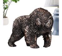 Tuxuseo Outdoor Bear Decoration, Garden Statue - Owl Head Design Animal Figure Made of Resin Modern Table for Patio Garden