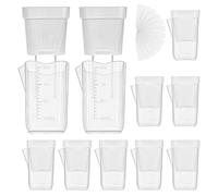 Tuxuseo Plant Pot - Pack of 10 Compact Transparent Plant Pots - Flower Pots for Indoor Use, Semi-Hydro Propagation Cuttings Seedlings African Violets for Indoor and Balcony
