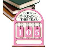 Tuxuseo Reading Goal and Progress Tracker, Reading Challenge Counting Sign, Table Book Counter, For Teachers, Readers, Readers, Men, Women, Teenagers, Family, Friends, Reading Club