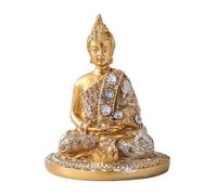 Tuxuseo Small Buddha Figures | Zen Sculpture Resin Buddha Incense Burner - Spiritual Table Decoration for Meditation Yoga Living Room Office Altar