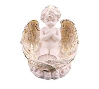 Tuxuseo Tea Light Holder Angel Wings Tea Light Holder with Heat-Moulded Wings, Memorial Statue Christening Gift for Living Room Office Church