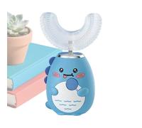 Tuxuseo U Shaped Children's Toothbrush - 3 Modes Electric U Toothbrush with Timer, Portable Tooth Cleaning Brush, for Girls, School, Home, Travel