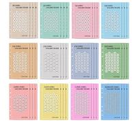 Tuxxjzm 100 Envelopes Saving Challenge Trackers, Money Saving Challenge Inserts - Savings Budget Folder Tracker in A6 Format | Pack of 48 Money Saving Challenge Trackers for 6 Ring Binders, Money