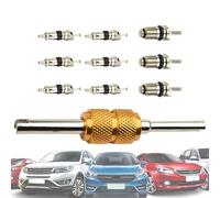 Tuxxjzm AC Valve Core Kit - Automotive Air Conditioning Tools | Set of 10 AC Valve Core Kit for HVAC, Refrigeration, Automotive, RV, Air Conditioning