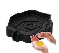 Tuxxjzm Bar Soap Holder - Silicone Counter Sponge Base - Rose Shape Counter Soap Dish with Drain for Shower Sink Kitchen Travel Outdoor Commercial Bathroom