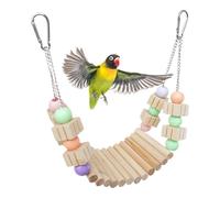 Tuxxjzm Bird Bridge for Cage - Parrot Swing Bridge,Parrot Cage Toys with Metal Hook for Cockatiels, Conures, Parrots, Budgies, Hangable and Entertaining