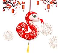 Tuxxjzm Chinese New Year Snake, Plush Snake Car Decoration, Stuffed Snake Doll Mascot Snake Hangings Decoration for 2025 Chinese New Year Toy