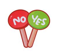 Tuxxjzm Classroom Voting Signs, Yes-No Paddles, 2 x Interaction Signs, True False Paddles, Quick Response Signs for Event Supplies for Teachers in the Classroom