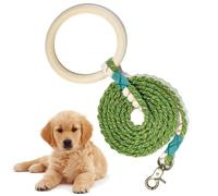 Tuxxjzm Dog Leashes Heavy Duty | 5 Feet Round Wooden Handle Puppy Rope - Thick Dog Leashes, Adjustable Puppy Training House Lines for All Types of Dogs