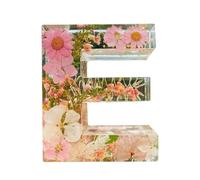 Tuxxjzm Floral Resin Night Light Letter Pressed Flower Resin Letters with LED Light Decorative Lamp with Initial Letter for Women Girls Gift