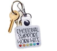 Tuxxjzm for key ring, colleague key ring, emotional support, rainbow hearts keyring, novelty key ring for women, for colleagues, husband, Working Wife, Siehe Beschreibung