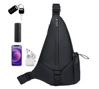 Tuxxjzm Front Travel Sling Bag For Men | Sling Backpack | Water-Resistant Chest Pack, Triangular Motorcycle Chestbag For Men Outdoor Sports