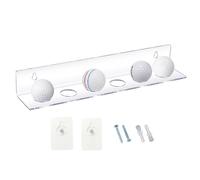 Tuxxjzm Golf Ball Wall Mounted Floating Shelf | Golf Ball Display Rack | Golf Ball Wall Mount Display Shelf | Clear Acrylic Golf Ball Stand For 6 Golf Balls Display, Small Balls, Baseballs Display