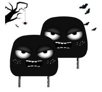 Tuxxjzm Headrest Covers for Cars - Halloween Car Interior Decorations with Big Eyes,Seasonal Decor for Fall Trick Party Trave Holiday Commuting Holiday Driving Travel