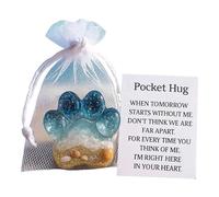 Tuxxjzm Hugs for Friends, Mini Animals Hug with Card, Handmade Uplifting Keepsake for Good Luck Birthday Valentines Care Women Men Adults Kids Lovers Friends