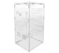 Tuxxjzm Jumping Spider Habitat | Acrylic Praying Mantis Enclosure Spider House,Escape-Proof Reptile Habitat Tank for Gecko Science Project Observation Turtle Tarantula Frog