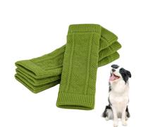 Tuxxjzm Knitted Dog Leg Warmer Dog Elbow Protector 4PCS Knitted Socks For Dog Legs Supports Leg Hock Protector Dog Socks Knee Pads Leg Warmer Wraps Pet Elbow Protective Sleeve For Small Medium Dogs