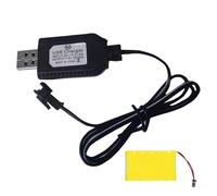 Tuxxjzm Lithium Battery USB Charging Cable,Charging Cable for Toy Battery for 7.4V 1000mA - RC Airplane Lithium Battery SM-2P SM-3P SM-4P, Drone Battery Charge Automatically Adapt