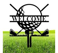 Tuxxjzm Outdoor Golf Signs | Golf Tee Welcome Signs,Golf Welcome Silhouette Sign Garden Stakes for Yard Art Outside Patio Lawn Ornaments