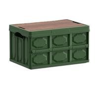 Tuxxjzm Outdoor Picnic Box, Foldable Camping Box, 20 L Outdoor Box with Large Capacity for Camping, SUV Trucks, Household Organisation Container with Removable Lid for Garden Tools, Wine