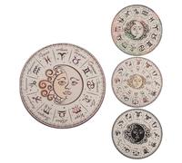 Tuxxjzm Pendulum Board Set,Wooden Tarot Card Reading Round Board - Star Pendulum Board with Rounded Edges for Meditation, Good Sleep, Positive Energy, Home Decoration