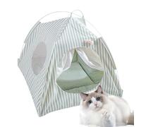 Tuxxjzm Pet Tent For Cats - Semi-enclosed Kitten Playpen Indoor,Four Seasons Comfortable Puppy Cushion Detachable Washable For Mice, Hamster
