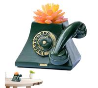 Tuxxjzm Plant Pots Garden Container Pots | Cute Rotary-Phone Design Container for Outdoor Plants | Retro Style Home Decoration Modern Flower Pot for Yard