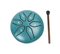 Tuxxjzm Rain Drum Instrument, Steel Tongue Drums for Adults, 3 Inch Percussion Drum with Stick, 6 Notes Metal Bag, Outdoor Steel Tongue for Beginners, Yoga, Meditation, Music