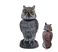 Tuxxjzm Realistic Owl Decoy With 360° Rotating Head Pigeon Owl Decoy To Scare Birds Away Bird Pigeon Crow Scarer Bird Scarers For Gardens