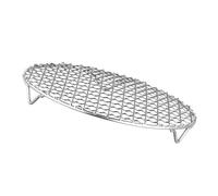 Tuxxjzm Round Grill Grate, Portable Camping Grill - Round Stainless Steel BBQ Grill Net | Portable Metal Grill Plate, Round Campfire Cooking Equipment, Fire Pit, Grill, Replacement Grates for Grill