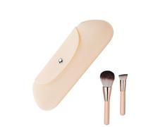 Tuxxjzm Silicone Makeup Brush Holder | Makeup Tools Organizer with Magnetic Closure | Portable Face Brush Case, Soft Cosmetic Bag for Daily, Work