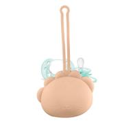 Tuxxjzm Silicone Pacifier Holder Case,Pacifier Container Box for Toddler | Compact Nipple Organizer Pouch for Long Trips, Walks, Camping, Business Trips