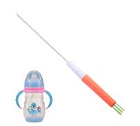 Tuxxjzm Small Bottle Brush - No Blind Spots Pipe Cleaner Water Straw Brush | Multifunctional Long Stainless Steel Bottle Brushes For Cleaning, Small Crevices, Bottles, Nipple Holes