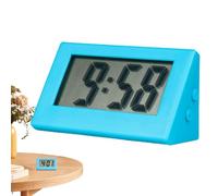 Tuxxjzm Small Digital Clock, No Tick Electric Clock Desk Clock, Silent Table Clock, Small Travel Clock, Small Battery Operated LCD Digital Clock With Button Battery Table Bedroom Desk Travel