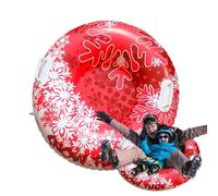 Tuxxjzm Snow Tubes for Sledding - Inflating Snow Tube Sled for Adults Kids | 31.5 Inch Foldable Sport Toy with 2 Handles for Cold Weather Outdoor Skating Skiing