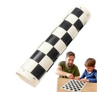 Tuxxjzm Travel Chess Board, Folding Chess Board | Lightweight Tournament Chess Mat Chess Board Chess Board Square PU Leather Chess Board Roll Up Chess Board for Family Gatherings and Parties
