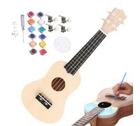 Tuxxjzm Ukulele Kit - Wooden Ukulele Kit Build Your Own,Beginner Bundle Kit For Adults, Installation Tools Hawaiian Instrument With Basswood Fingerboard, 21/23inch
