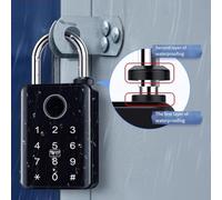 Tuya Bluetooth-Compatible Fingerprint Padlock 7mm Waterproof Number Code Lock for Garden Warehouse(7MM)
