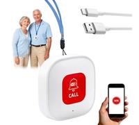 Tuya Personal Alarms for Elderly, Smart Wifi SOS Panic Button Linked to Phone Wireless Nurse Alert System Call Buttons for Handicapped, Seniors, Patient, NO FEES, Gift for Mother's Day