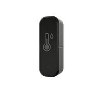 Tuya Smart Sensor,WiFi & Bluetooth Temperature Humidity Monitor,Wireless Indoor Climate Detector with App Alert,Home Automation (WiFi-Black)