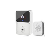 Tuya Video Doorbell Camera Wireless Doorbell Camera with Chime 1080P HD 2-Way Rechargeable Battery(Bianco)
