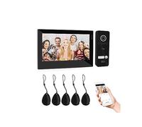 TUYA Video Doorphone Doorbell Intercom 7 Inch 1080P Touchscreen Monitor WithWired Camera APP/Swipe Card Unlock(1M1D)
