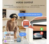 Tuya WiFi Intelligent Garage Door Opener Wireless Controller Module with Remote Control Mobile App Voice Command Timed Function History Recording for Home Garage Doors