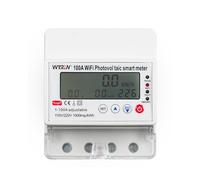 Tuya WiFi Intelligent Photovoltaic Meter Breaker Timer Multifunctional Solar Bidirectional Hour Meter Home Electronic Appliances Remote Controller White 89x77x77mm