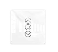 Tuya WiFi RF433 2.5D Arc Curtain Glass Touch Panel for Roller Blinds Shutters APP Wireless Alexa B