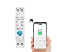 TUYA WIFI Smart Circuit Breaker Power Metering Energy Meter KWh 1P 230V 63A Voltmeter Ammeter Energy Meter DIN Rail Smart Life Wireless Remote Control Switch Timer Voice Control (50A)