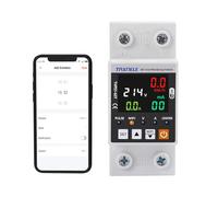 TUYA WiFi Smart Energy Meter AC 63A 85-300V WiFi Smart Earth Leakage Over Under Voltage Protector Electricity Energy Monitor APP Remote Control Smart Life 230V 110V Compatible with Alexa Google Home