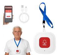 Tuya Wifi Smart Personal Alarms for Elderly, Home Emergency Pager Alert System for Seniors,Patient,Handicapped,Kids, Wireless Nurse Alert System, No Distance Limit, Supports 2.4GHz Wi-Fi, NO FEES